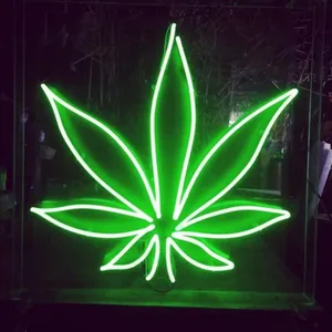 Weed Aesthetic Neon Light Green Wallpaper