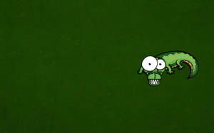 Weird Crocodile Funny Cartoon Wallpaper