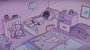 Weirdcore Doll House Wallpaper