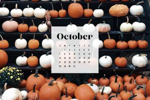 Welcome October With A Pumpkin Wallpaper
