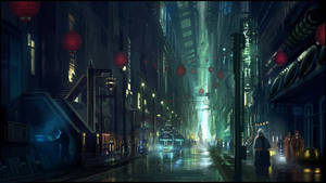 Welcome To Chinatown In The Cyberpunk Universe Wallpaper