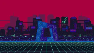 “welcome To The Future Of Cyberpunk Pixel Art” Wallpaper