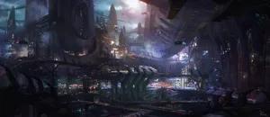 Welcome To The Science Fictional City Of Cyberpunk Wallpaper