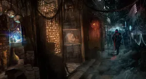 Welcome To The Techno-fantasy World Of Shadowrun Wallpaper