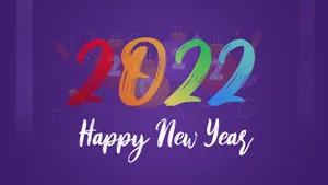 Welcoming 2022 - A Burst Of Fireworks In The Night Sky Wallpaper