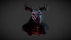 Wendigo Digital Rendering Wallpaper