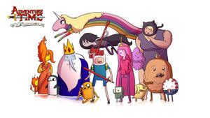 White Adventure Time Laptop Wallpaper