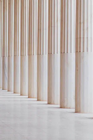 White Aesthetic Pillars Wallpaper