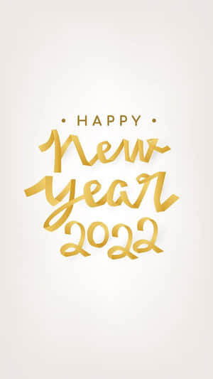 White And Gold New Year 2022 Wallpaper