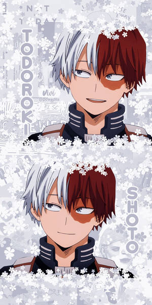 White And Gray Todoroki Aesthetic Wallpaper