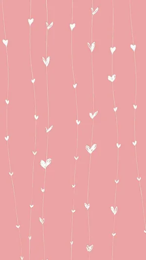 White And Pink Hearts Iphone Wallpaper