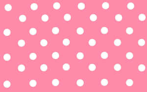 White And Pink Polka Dot Wallpaper