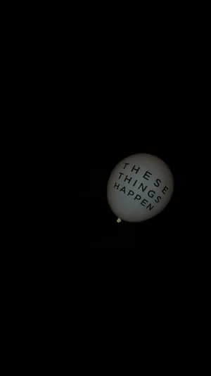 White Balloon Dark Aesthetic Wallpaper