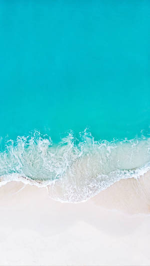 White Beach Top View Wallpaper