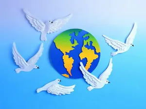 White Birds For World Peace Wallpaper