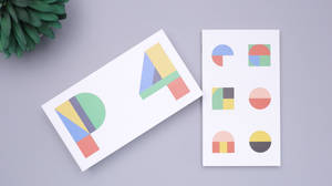 White Blue Yellow And Red Heart Print Card Wallpaper