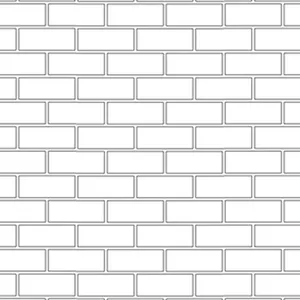 White Brick Outline Wallpaper