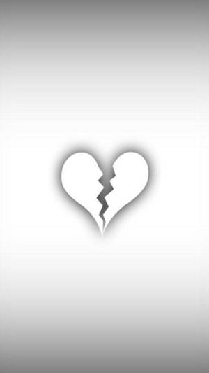 White Broken Heart Wallpaper