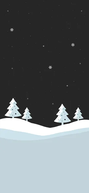White Christmas Field Iphone Wallpaper