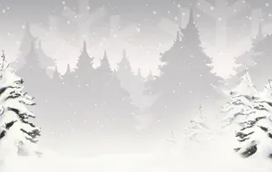 White Christmas Tree Snow Background Wallpaper