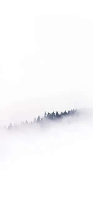 White Clouds On Mountain Trees Iphone Wallpaper