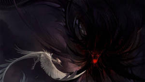 White Creature Vs Black Devil Hd Wallpaper