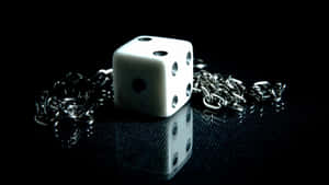 White Dice Chain Reflection Wallpaper