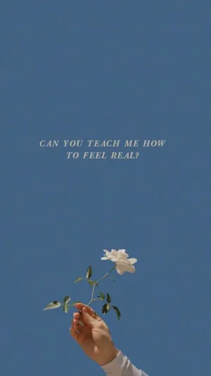White Flower Aesthetic Tumblr Quotes Wallpaper