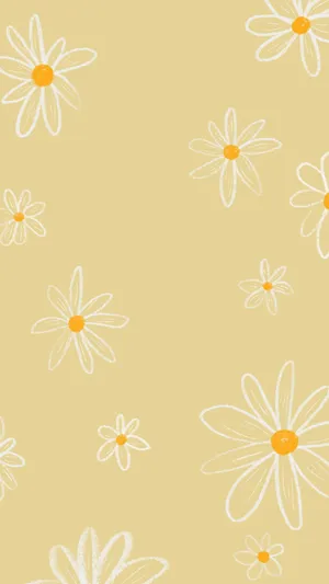 White Flower Patterns Boho Iphone Wallpaper