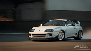 White Forza Horizon 2 Toyota Supra Wallpaper
