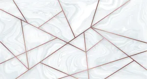 White Geometric Rose Gold Marble Wallpaper