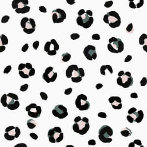 White Leopard Print Painting Wallpaper