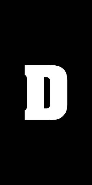 White Letter D Name Black Wallpaper