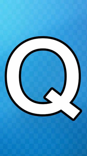 White Letter Q In Blue Wallpaper