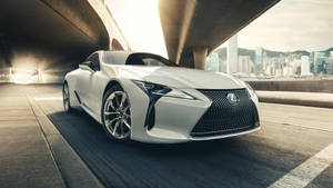 White Lexus Lc Super Car Wallpaper