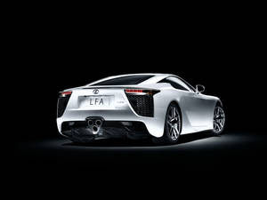 White Lexus Lfa Coupe Back Wallpaper