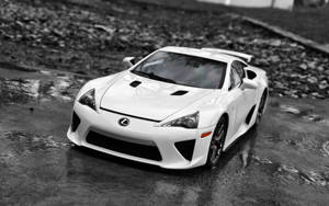 White Lexus Lfa Sports Car Wallpaper