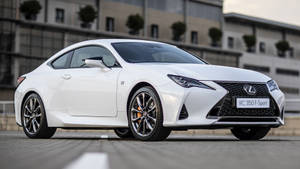 White Lexus Rc 350 F-sport Wallpaper