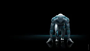White Male Robot Wallpaper