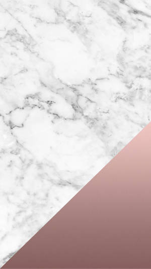 White Marble Rose Gold Gradient Wallpaper