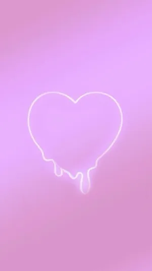 White Melting Heart Plain Aesthetic Wallpaper