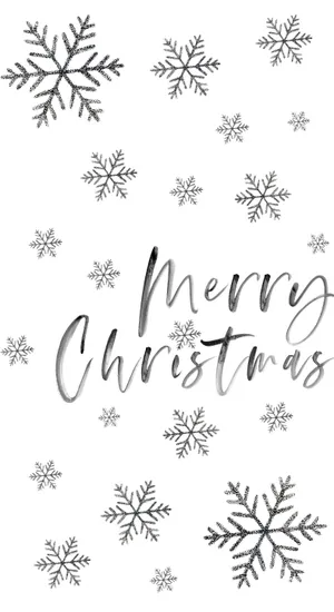 White Merry Christmas Iphone Wallpaper