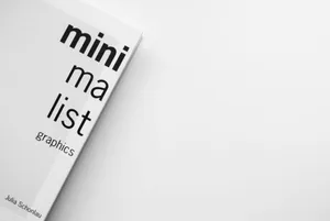 White Minimalist Book Wallpaper
