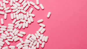 White Pillson Pink Background Wallpaper