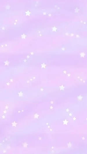 White Stars On Lavender Purple Wallpaper