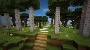 White Stone Path 2560x1440 Minecraft Wallpaper