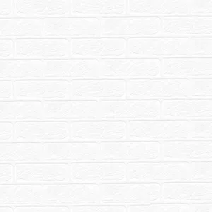 White Texture Brick Wall Wallpaper