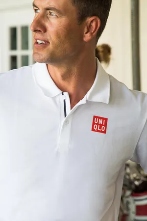 White Uniqlo Polo Adam Scott Wallpaper