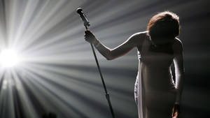 Whitney Houston On Stage Wallpaper