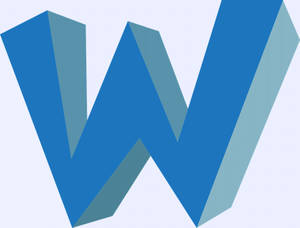 Wide Blue Letter W Wallpaper